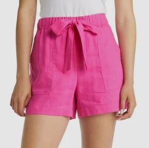 Sanctuary Hot Pink Linen Blend Shorts With Pockets Size XS